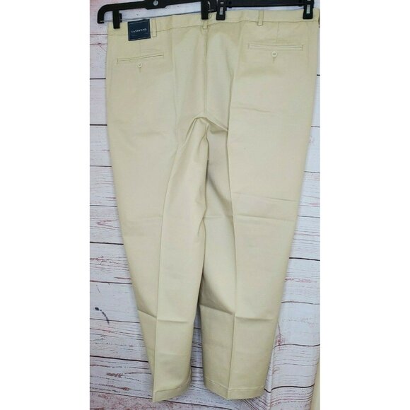 Lands End Traditional Fit 46 Regular %100 Cotton Beige Pants W/ Extra Buttons - Picture 5 of 12